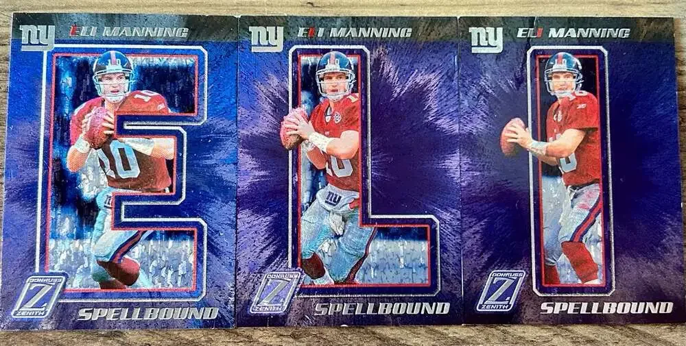 Eli Manning 2005 Donruss ZENITH SPELLBOUND E L I Card #10, 11, 12